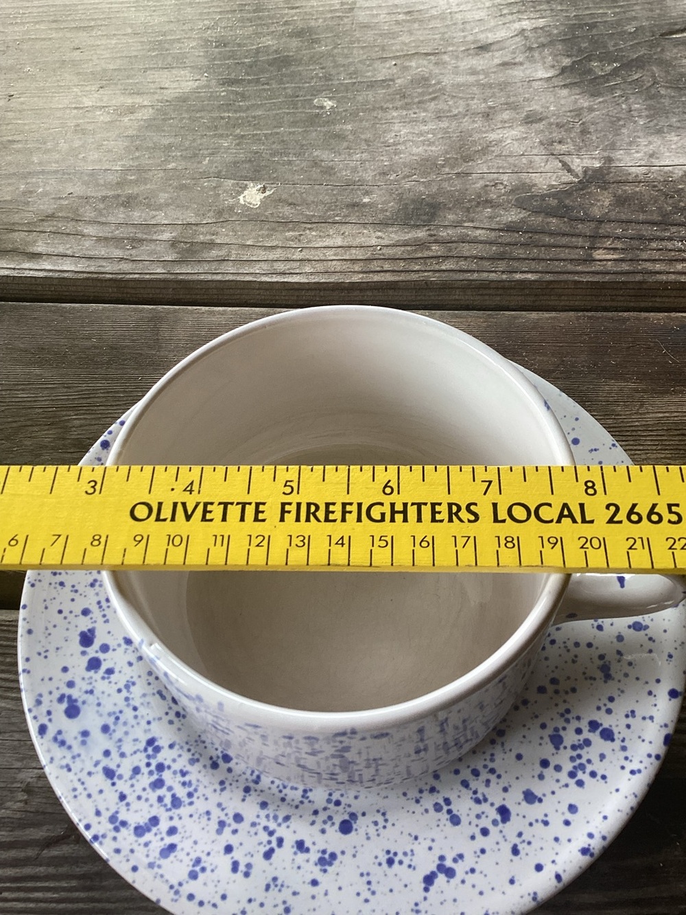 Mug and Plate in Ceramic Splatter Pattern - Picture 9 of 10
